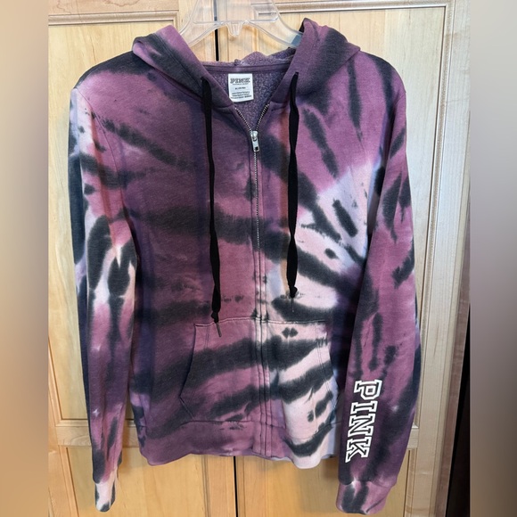 PINK Victoria's Secret Pink and Purple Tie-Dye Full Zip 💕 - Picture 3 of 10